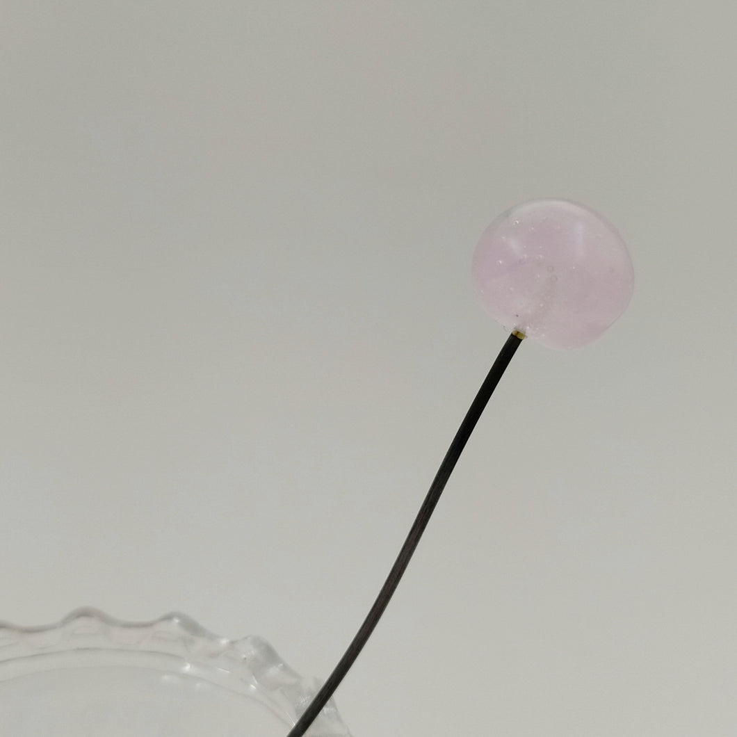 Pic perle de verre rose